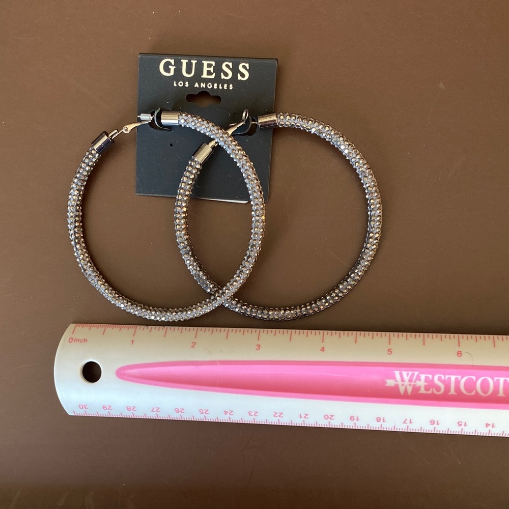 Guess Silver Hoop Earrings